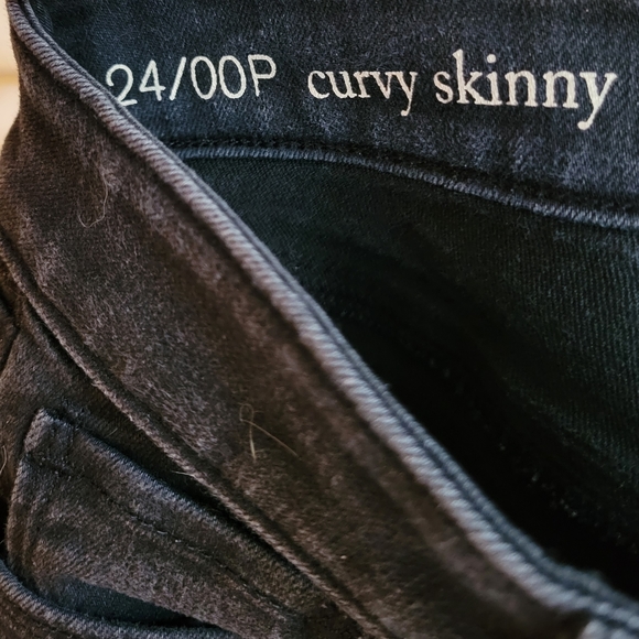 LOFT Curvy Skinny Black Jeans 00P 24 - Picture 3 of 3